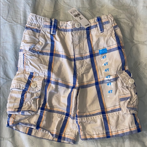 NWT Children’s Place Khaki Cargo Shorts, sz. 4T - Picture 1 of 3